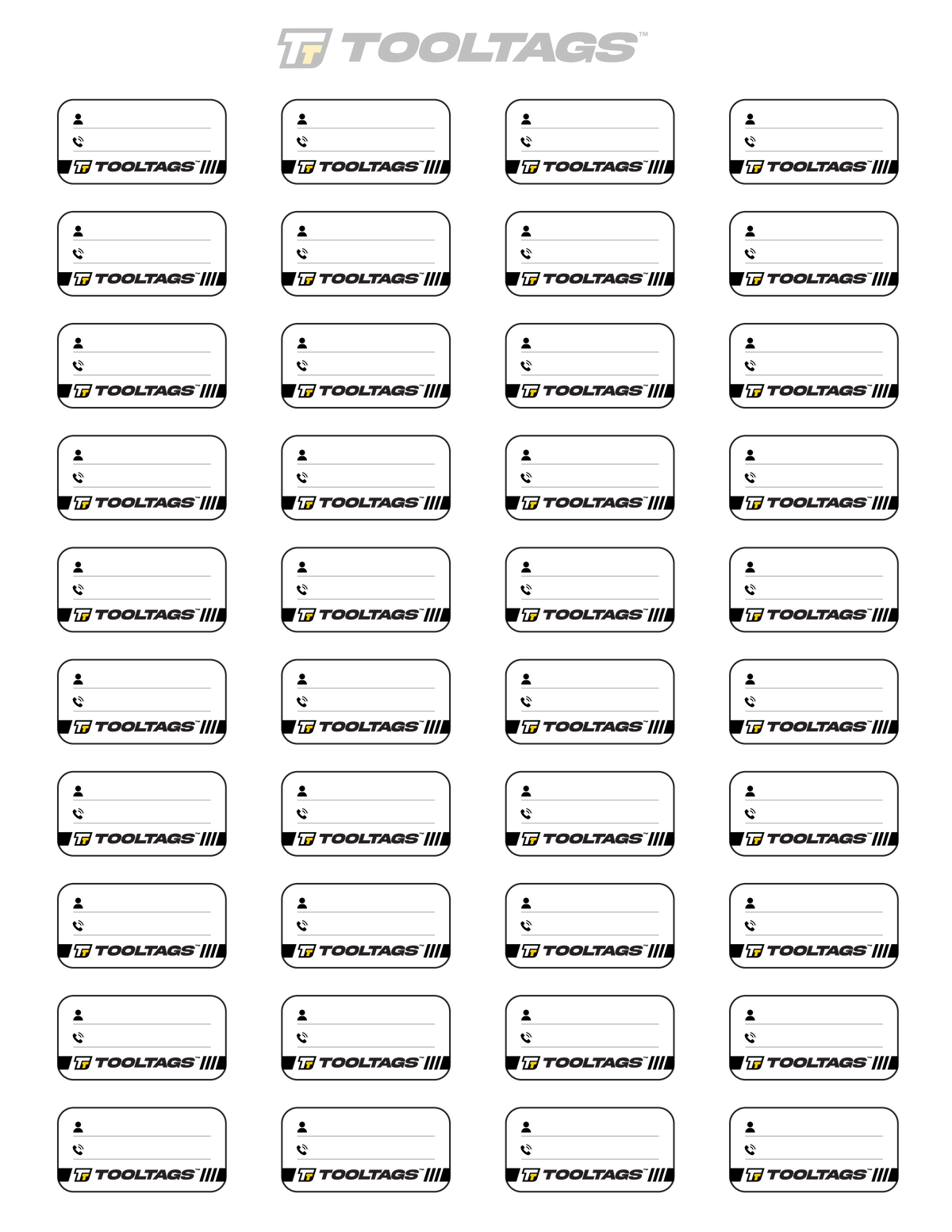 [DOWNLOADABLE ] 8.5 x 11 - Write-On Tags - Small - 40 Labels (.75&quot; x 1.5&quot;)