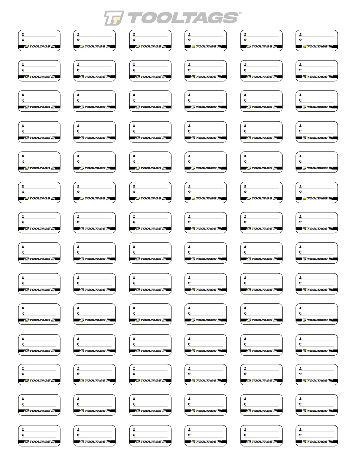 [DOWNLOADABLE ] 8.5 x 11 - Write-On Tags - Extra Small - 84 Labels (.5&quot; x 1&quot;)