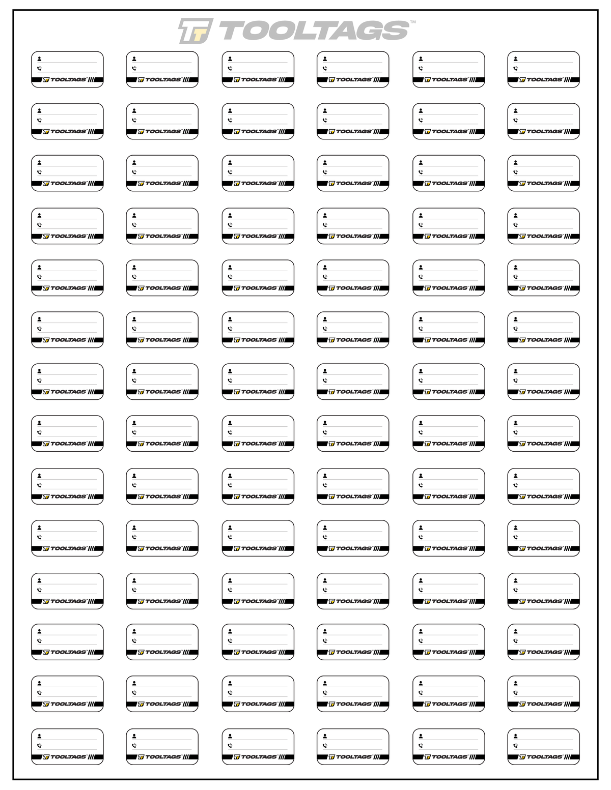 [DOWNLOADABLE ] 8.5 x 11 - Write-On Tags - Extra Small - 84 Labels (.5&quot; x 1&quot;)